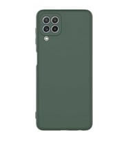 Galaxy A22 4G Kılıf Lansman Tasarım İç Yüzeyi Kadife Silikon (Yeşil)