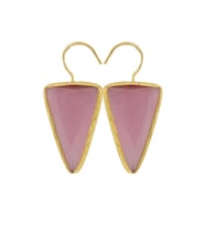 Kadir Jewellery 22 Ayar Altın Kaplama Vintage Küpe -El İşçiliği Ve Hipoalerjenik Küpe (Pembe)