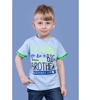 Toontoy Erkek Çocuk Kolları Neon Şerit Detaylı Baskılı Tişört (Mavi)