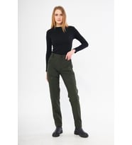 Ghassy Co. Kadın İçi Polarlı Tactical Outdoor Su Geçirmez Softshell Pantolon (Haki)