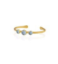 Kadir Jewellery 22 Ayar Altın Kaplama Zirkon Taşlı Ayarlanabilir Vintage Bilezik (Mercan)