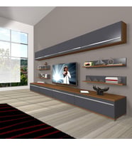 Decoraktiv Eko 360Y Mdf Tv Ünitesi Tv Sehpası (Antrasit - Ceviz)