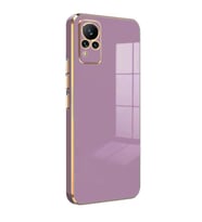 Microsonic Vivo V21 Kılıf Olive Plated Siyah (Lila)