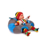 TOKKO Bebek Bebe Yatmaz Oturma Destek Minderi - Bebek Koltuğu - Büyük Bebek Oturağı Bebeyatmaz (Gri - Mavi)