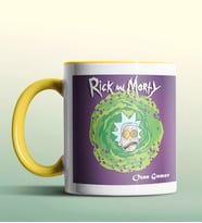 Kişiye Özel Rick and Morty Rick 3 Beyaz Renk Kupa (Sarı)