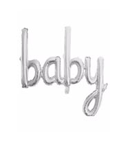 Baby Birleşik Yazı Folyo Balon (Gümüş)