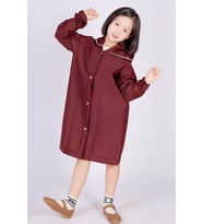 Eva Bordo Pratik Trend Çocuk Yağmurluğu Unisex 8- 12 Yaş (Bordo)