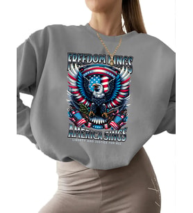 Bej kadın kalın bisiklet yaka Amerika şarkı söylüyor Baskılı Sweatshirt Sweatshirt erkek 3 iplik (Gri)