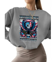 Bej kadın kalın bisiklet yaka Amerika şarkı söylüyor Baskılı Sweatshirt Sweatshirt erkek 3 iplik (Gri)