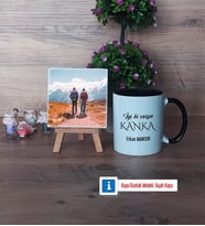 Kankaya Hediye Fotoğraflı Dekoratif Taş, Kupa Bardak Beyaz Hediye (Model 11)