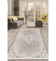 Dijital Kaymaz Taban Yıkanabilir Modern Renkli Salon Halısı Mutfak Halısı Yolluk ND-HT-523 (Gri)