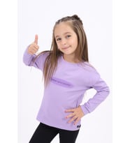 Toontoy Kız Çocuk Baskılı Tişört (Lila)