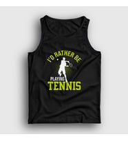 Presmono Unisex Haki I Rather Play Spor Tennis Tenis Atlet 334732tt (Siyah)