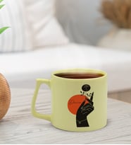 BK Gift Kişiye Özel İsimli Pastel Sarı Middle Kupa Bardak, Arkadaşa Hediye, Ev Hediyesi, Doğum Günü Hediyesi, Ofis Hediyesi (Model 3)