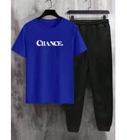 Unisex Chance Baskılı Eşofman Takımı (Mavi)
