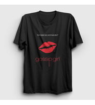 Presmono Unisex Beyaz Nobody Dizi Gossip Girl T-Shirt 481077tt (Siyah)