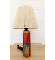 RETRO NOW FLOR AHŞAP AYAKLI ABAJUR (Ekru)