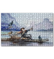 Cakapuzzle Uzakdoğulu Balıkçı ve Karabataklar Puzzle Yapboz MDF (Ahşap) (1000 Parça)
