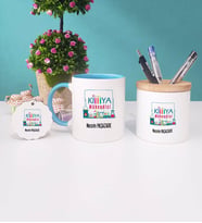 Kimya Mühendisi Kupa Bardak Kırmızı Kalemlik ve Anahtarlık (Model 3)