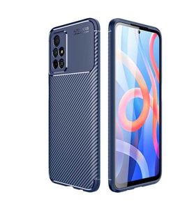 Xiaomi Redmi Note 11 / Note 11S Kılıf Karbon Silikon Case (Lacivert)