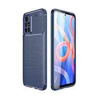Xiaomi Redmi Note 11 / Note 11S Kılıf Karbon Silikon Case (Lacivert)