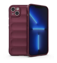 IPHONE 15 UYUMLU OPTİMUM LENS KORUMALI SİLİKON KILIF (Bordo)