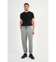 ALEXANDERGARDI Cepli Jogger Eşofman Altı (E24-002902) (Gri-Melanj)