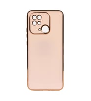 Xiaomi Redmi 10C Kılıf Bark Kenarları Altın Renk Kılıf (Rose)