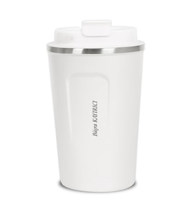 İsme Özel Exclusive Çelik Termos Bardak 380 ML - Renk Seçenekli (Beyaz)