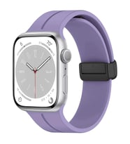Microsonic Apple Watch SE 44mm Kordon Ribbon Line Turuncu Siyah (Lila)