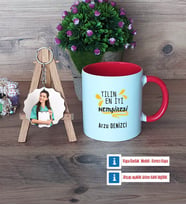 En İyi Hemşire Kupa Bardak Beyaz ve Fotoğraflı Ahşap Anahtarlık Hediye (Model 2)