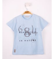 Toontoy Erkek Çocuk T-Shirt 684 Gofre Baskı (Mavi)