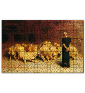 Cakapuzzle Aslan Terbiyecisi ve Aslanlar  Puzzle Yapboz MDF (Ahşap) (500 Parça)