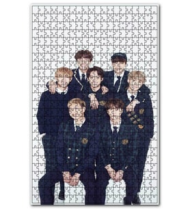Cakapuzzle BTS Koreli Gençler Mutluluk Pozları Puzzle Yapboz MDF (Ahşap) (1000 Parça)