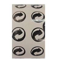 Jokey Kırtasiye Geri Dönüşüm Etiket Şeffaf 2cm- 600 Adet (Siyah)