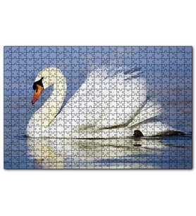 Cakapuzzle Muhteşem Beyaz Kuğu  Puzzle Yapboz MDF (Ahşap) (1000 Parça)