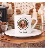 Anneler  Gününe Özel Türk Kahvesi Fincanı (Beyaz)