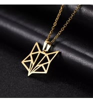 Kişiye Özel 925 Ayar Gümüş Tilki Kolye (Gold)