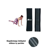 CKSpor Dokuma Direnç Bandı Pilates Squat Fitness Kas Şekillendirici Güçlendirici (Siyah)