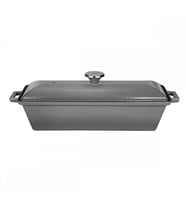 Lava Döküm Ekmek Tenceresi / Terrine Serisi. Ölçü 11x29cm. (Gri)