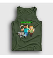 Presmono Unisex Beyaz Miners Minecraft Atlet 29467tt (Haki)