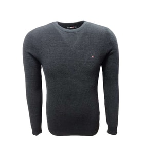Ce-Ce C3210 Erkek Basic Triko Bisiklet İnce Kazak - C3210 - Bordo - ST00810-Bordo-XL (Siyah)