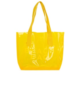BAGMORİ Beach Bag Baskılı Şeffaf Plaj Çantası (Sarı)