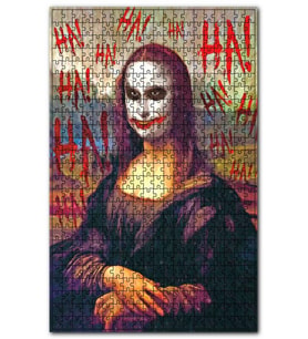 Cakapuzzle Joker İmajlı Mona Lisa Görseli Puzzle Yapboz MDF (Ahşap) (500 Parça)