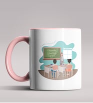 Kişiye Özel Canım Öğretmenim Tasarımlı Siyah Renk Kupa Bardak  (Pembe)