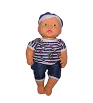 Gamze Türkçe Konuşan Bebek 40Cm Sesli Pilli (Lacivert)