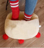 Peluş Ayak Isıtıcısı,panduf,terlik (Krem)
