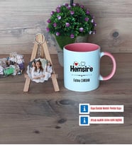 Hemşire Kupa Bardak Beyaz ve Fotoğraflı Ahşap Anahtarlık Hediye (Model 6)