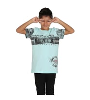 Toontoy  Erkek Çocuk T-Shirt Black Baskılı  (Mint Yeşili)