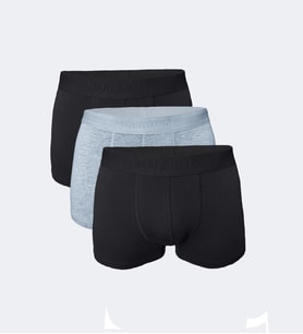 Malabadi Erkek 3 Lü Paket Modal Kısa Boxer 011 (Siyah-Gri)